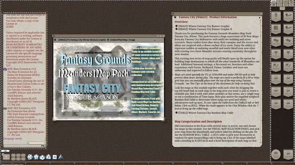 Скриншот из Fantasy Grounds - Meanders Map Pack: Fantasy City Winter (Map Pack)