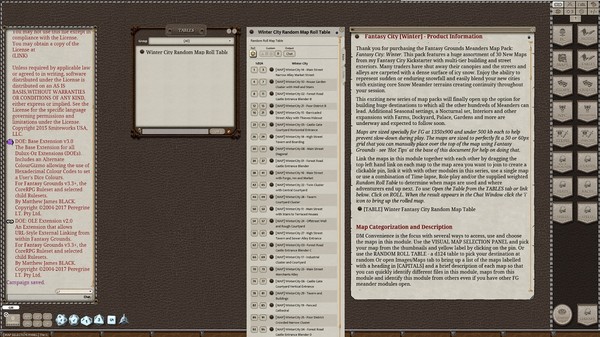 Скриншот из Fantasy Grounds - Meanders Map Pack: Fantasy City Winter (Map Pack)
