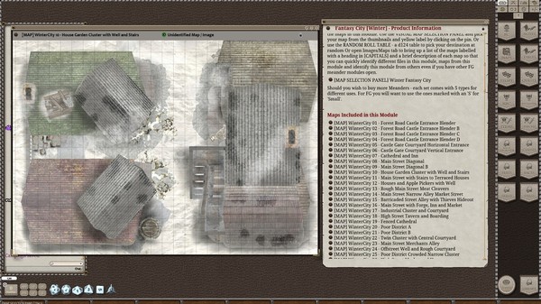 Скриншот из Fantasy Grounds - Meanders Map Pack: Fantasy City Winter (Map Pack)