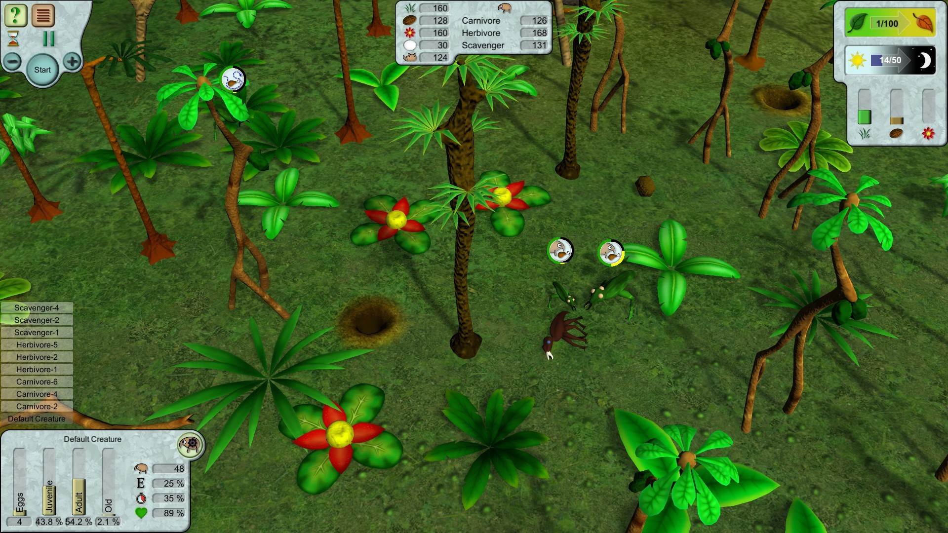 #1. Creatures (Steam) 由: Simyc Games
