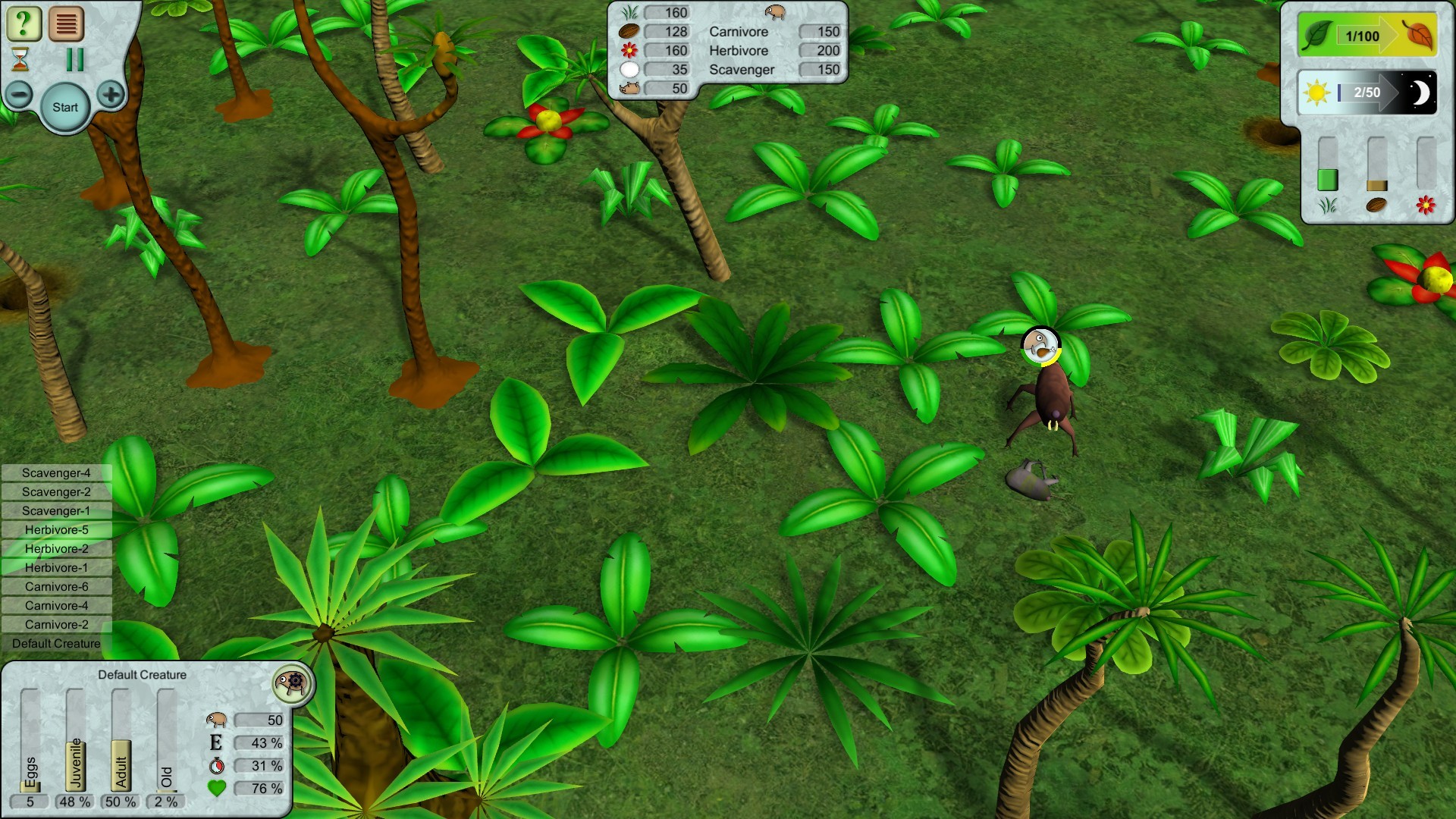 #7. Creatures (Steam) 由: Simyc Games