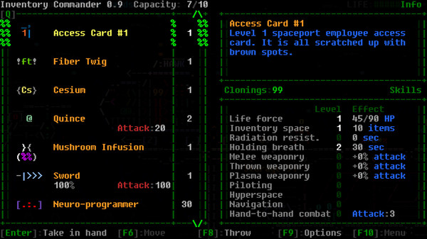 Скриншот из ASCIIDENT