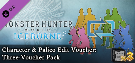 Monster Hunter: World - Character & Palico Edit Voucher: Three-Voucher Pack