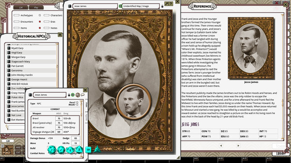 Скриншот из Fantasy Grounds - Down Darker Trails (CoC7E)