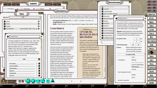 Скриншот из Fantasy Grounds - Down Darker Trails (CoC7E)