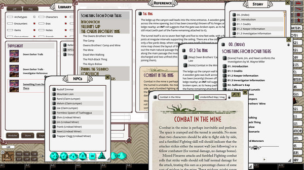 Скриншот из Fantasy Grounds - Down Darker Trails (CoC7E)