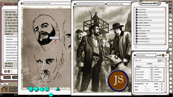 Скриншот из Fantasy Grounds - Down Darker Trails (CoC7E)
