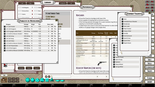Скриншот из Fantasy Grounds - Down Darker Trails (CoC7E)