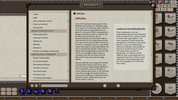 Скриншот из Fantasy Grounds - Ultimate Relationships (5E)