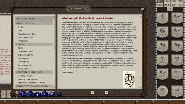 Скриншот из Fantasy Grounds - Ultimate Rulership (5E)