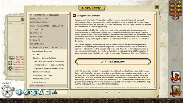 Скриншот из Fantasy Grounds - Deadlands Reloaded: Ghost Towns (Savage Worlds)