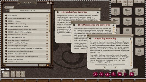 Скриншот из Fantasy Grounds - The Raven's Call (5E)