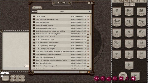 Скриншот из Fantasy Grounds - The Raven's Call (5E)