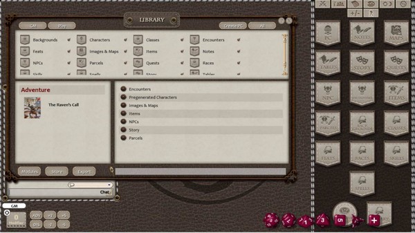 Скриншот из Fantasy Grounds - The Raven's Call (5E)