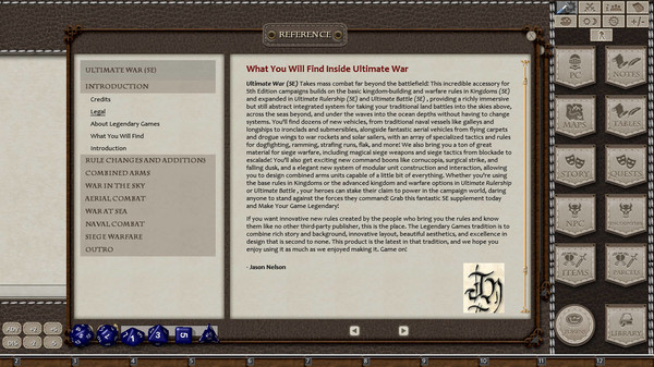 Скриншот из Fantasy Grounds - Ultimate War (5E)