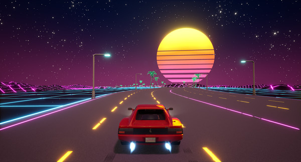 Cyber OutRun game for Linux 1