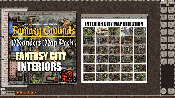 Скриншот из Fantasy Grounds - Meander Map Pack: Interior City (Map Pack)