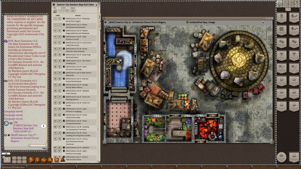 Скриншот из Fantasy Grounds - Meander Map Pack: Interior City (Map Pack)