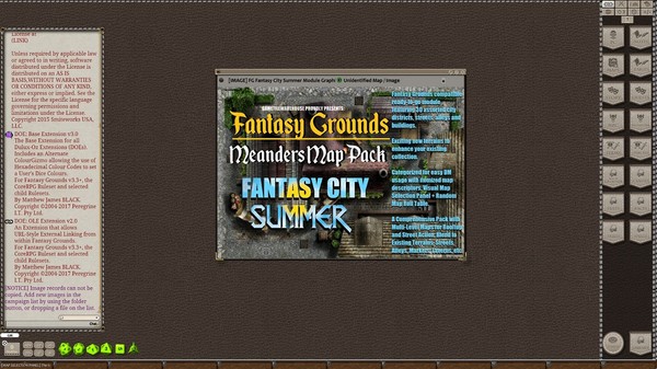 Скриншот из Fantasy Grounds - Meanders Map Pack Summer City (Map Pack)