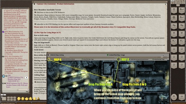 Скриншот из Fantasy Grounds - Meander Map Pack: Autumn City (Map Pack)