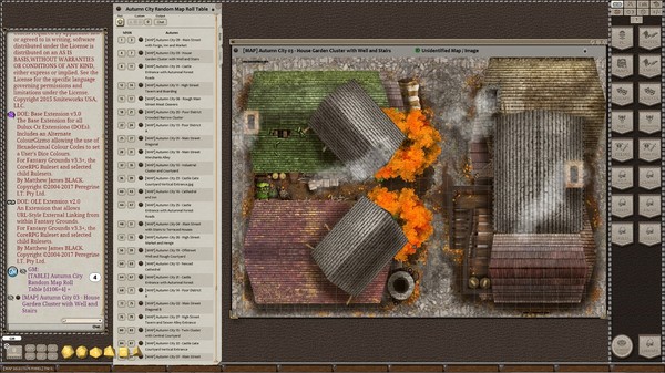 Скриншот из Fantasy Grounds - Meander Map Pack: Autumn City (Map Pack)