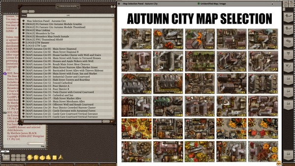 Скриншот из Fantasy Grounds - Meander Map Pack: Autumn City (Map Pack)