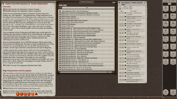 Скриншот из Fantasy Grounds - Meander Map Pack City Expansions I (Map Pack)
