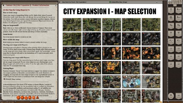 Скриншот из Fantasy Grounds - Meander Map Pack City Expansions I (Map Pack)