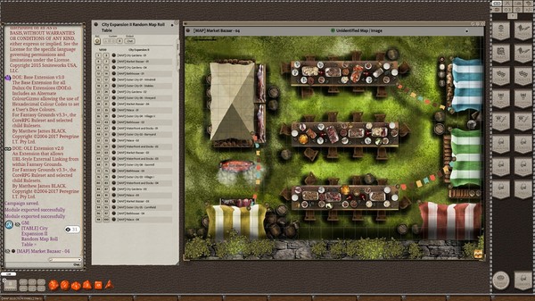 Скриншот из Fantasy Grounds - Meander Map Pack City Expansions II (Map Pack)