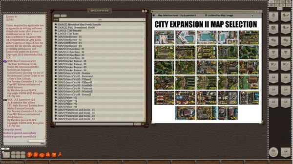 Скриншот из Fantasy Grounds - Meander Map Pack City Expansions II (Map Pack)