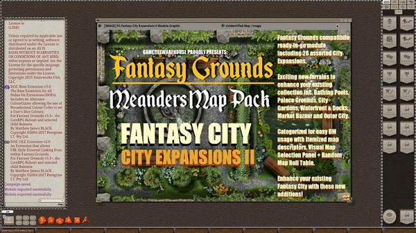 Скриншот из Fantasy Grounds - Meander Map Pack City Expansions II (Map Pack)
