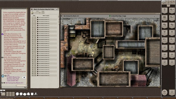 Скриншот из Fantasy Grounds - Meander Map Pack Fantasy City Blank Templates (Map Pack)