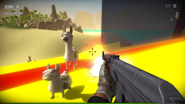 Lama Drama FPS game for Linux 1