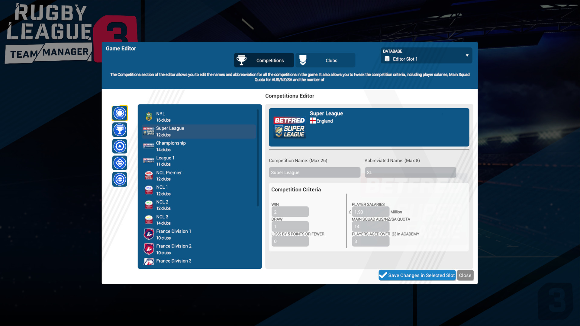 Rugby League Team Manager 3 Resimleri 