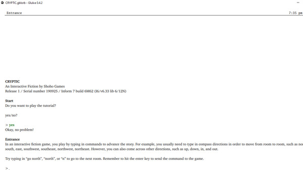 CRYPTIC game for Linux 1