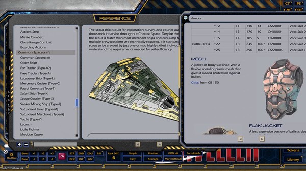 Скриншот из Fantasy Grounds - Mongoose Traveller 2E ruleset (MGT2)