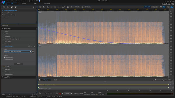 Скриншот из CyberLink AudioDirector 10 Ultra