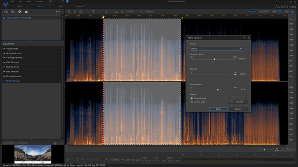 Скриншот из CyberLink AudioDirector 10 Ultra