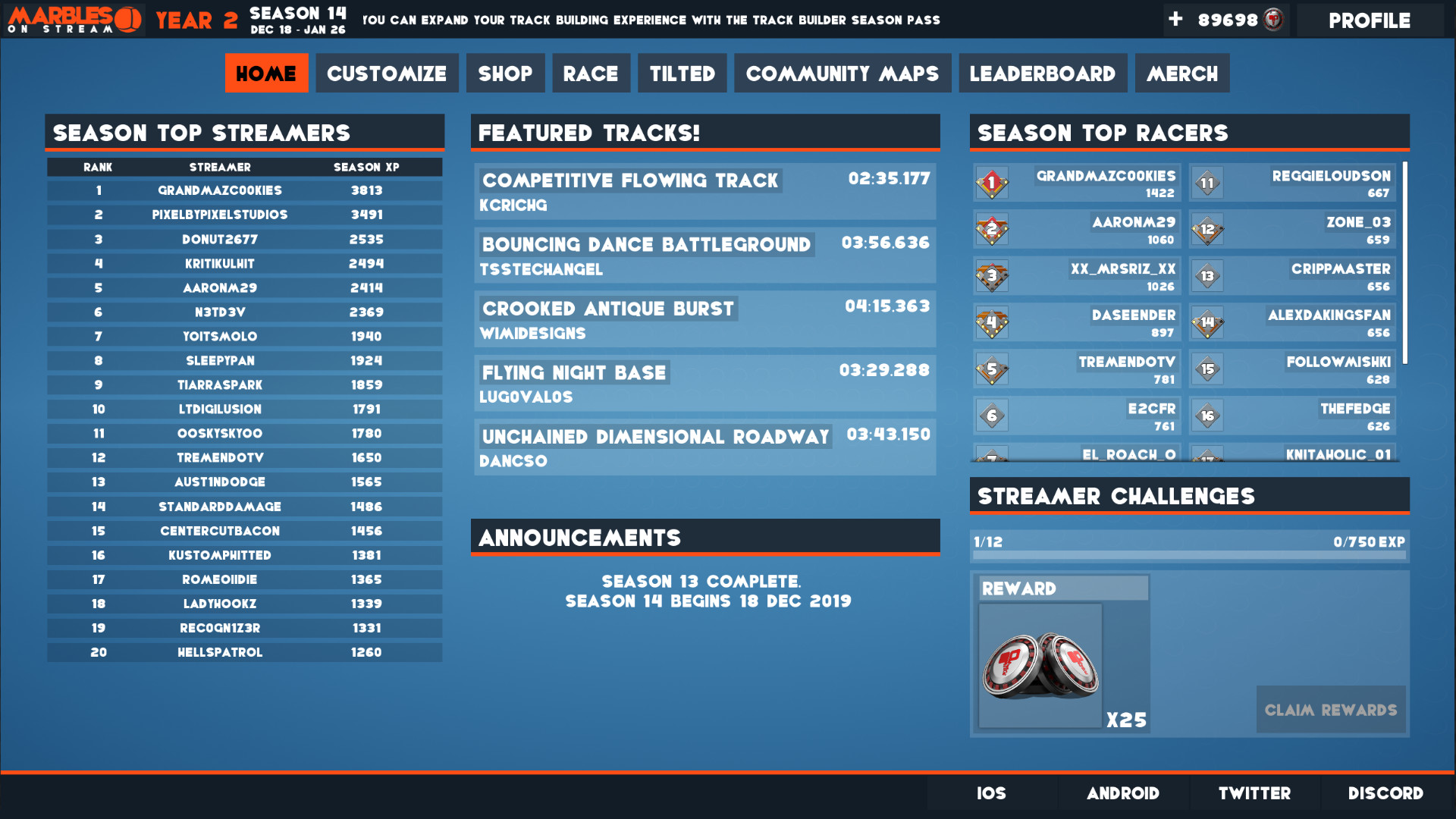 Marbles on Stream on Steam