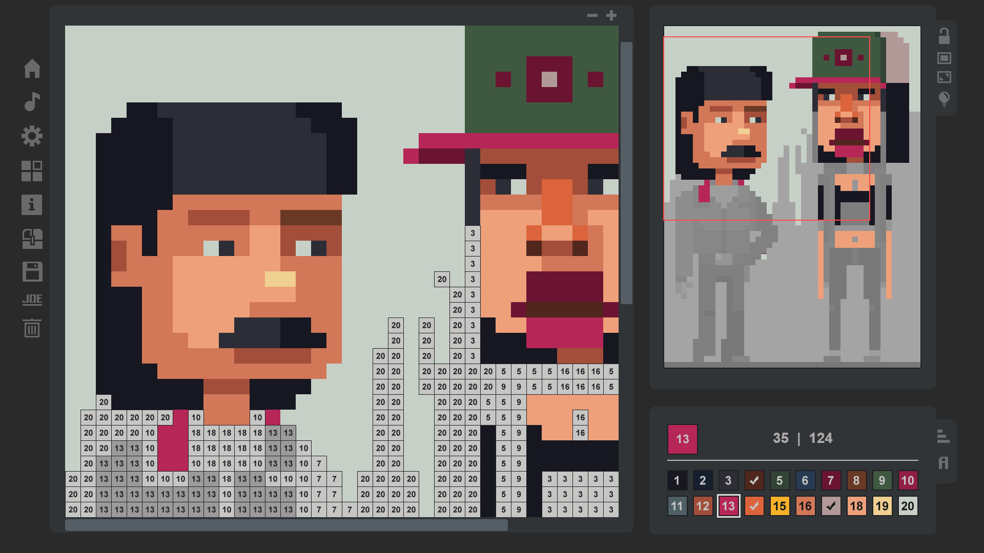 Online pixel coloring Online pixel coloring