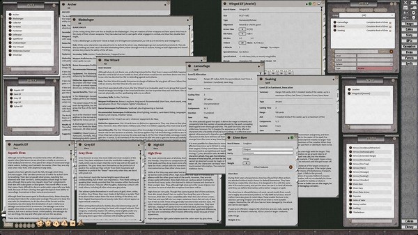 Скриншот из Fantasy Grounds - D&D Classics: PHBR8 The Complete Book of Elves (2E)