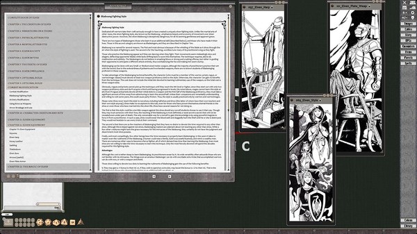 Скриншот из Fantasy Grounds - D&D Classics: PHBR8 The Complete Book of Elves (2E)
