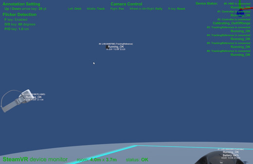 Скриншот из SteamVR Device Monitor