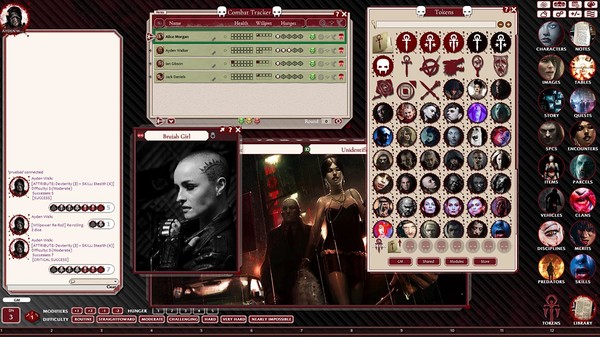 Скриншот из Fantasy Grounds - Vampire the Masquerade 5th Edition Ruleset (VTM5TH)