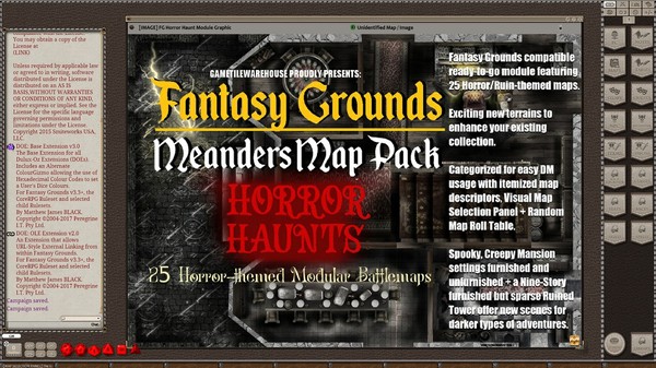 Скриншот из Fantasy Grounds - Meanders Map Pack: Horror Haunts (Map Pack)