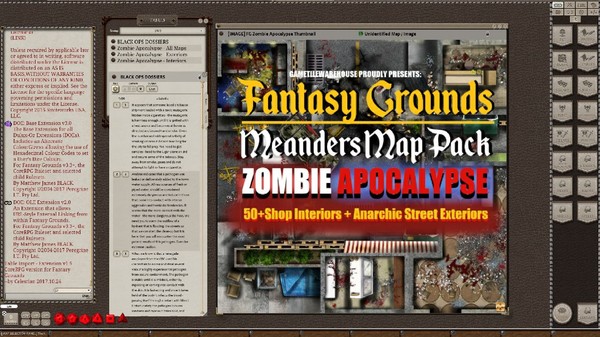 Скриншот из Fantasy Grounds - Meanders Map Pack Zombie Apocalypse (Map Pack)