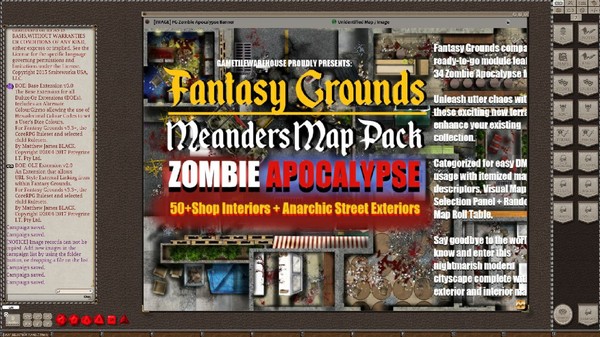 Скриншот из Fantasy Grounds - Meanders Map Pack Zombie Apocalypse (Map Pack)