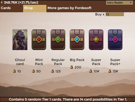 Скриншот из Creature Card Idle