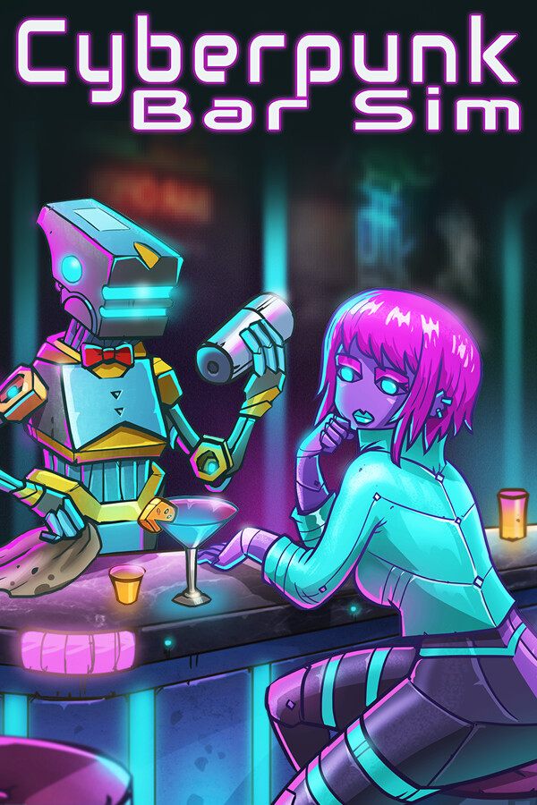 Steam portrait for Cyberpunk Bar Sim.