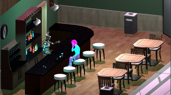 Cyberpunk Bar Sim game for Linux 1